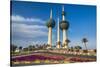 Landmark Kuwait towers in Kuwait City, Kuwait, Middle East-Michael Runkel-Stretched Canvas