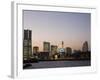 Landmark Tower and Big Wheel at Night, Minato Mirai, Yokohama, Japan, Asia-Christian Kober-Framed Photographic Print