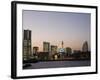 Landmark Tower and Big Wheel at Night, Minato Mirai, Yokohama, Japan, Asia-Christian Kober-Framed Photographic Print