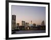 Landmark Tower and Big Wheel at Night, Minato Mirai, Yokohama, Japan, Asia-Christian Kober-Framed Photographic Print