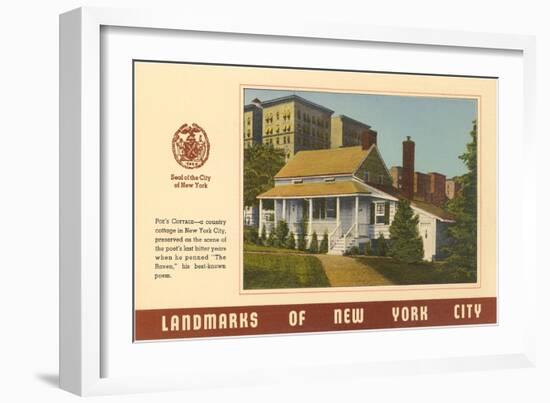 Landmarks of New York City, Poe's Cottage-null-Framed Art Print