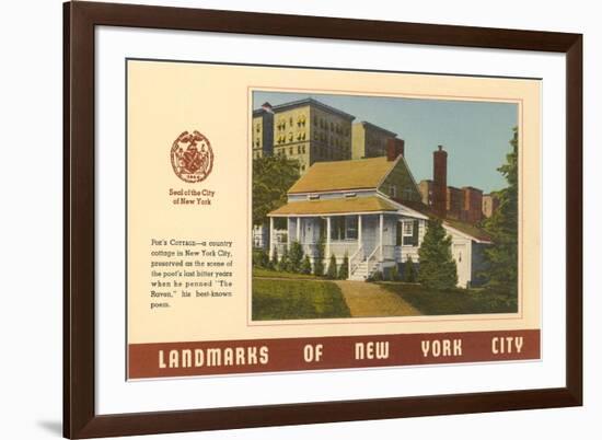 Landmarks of New York City, Poe's Cottage-null-Framed Premium Giclee Print