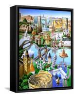Landmarks of the World-Adrian Chesterman-Framed Stretched Canvas