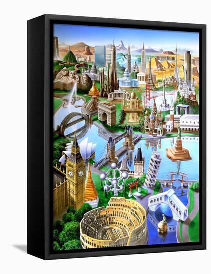 Landmarks of the World-Adrian Chesterman-Framed Stretched Canvas