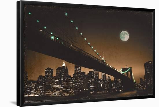 Landmarks - The Brooklyn Bridge-Trends International-Framed Poster