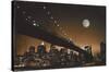 Landmarks - The Brooklyn Bridge-Trends International-Stretched Canvas