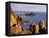 Lands End at Dusk, Cornwall, England, UK-Roy Rainford-Framed Stretched Canvas