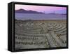 Lands End Labyrinth at Dusk with the Golden Gate Bridge, San Francisco, California-Jim Goldstein-Framed Stretched Canvas