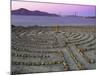 Lands End Labyrinth at Dusk with the Golden Gate Bridge, San Francisco, California-Jim Goldstein-Mounted Photographic Print
