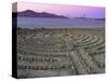 Lands End Labyrinth at Dusk with the Golden Gate Bridge, San Francisco, California-Jim Goldstein-Stretched Canvas