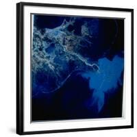 Landsat Image of Mississippi River Pouring Sediment Incl. Pollutants into Gulf of Mexico-null-Framed Photographic Print