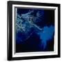 Landsat Image of Mississippi River Pouring Sediment Incl. Pollutants into Gulf of Mexico-null-Framed Photographic Print