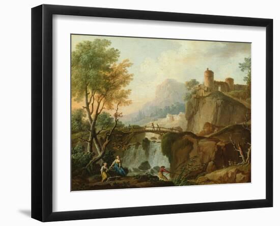 Landscape, 1766 (Oil on Canvas)-Charles Francois Lacroix de Marseille-Framed Giclee Print