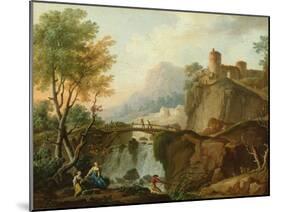 Landscape, 1766 (Oil on Canvas)-Charles Francois Lacroix de Marseille-Mounted Giclee Print