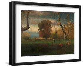 Landscape, 1888, by George Inness, 1825-1894, American landscape painting,-George Inness-Framed Art Print