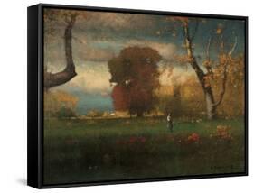 Landscape, 1888, by George Inness, 1825-1894, American landscape painting,-George Inness-Framed Stretched Canvas