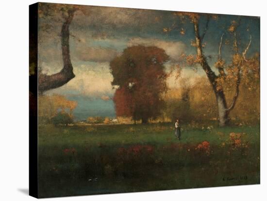 Landscape, 1888, by George Inness, 1825-1894, American landscape painting,-George Inness-Stretched Canvas