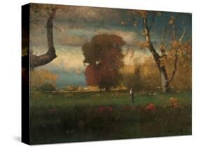 Landscape, 1888, by George Inness, 1825-1894, American landscape painting,-George Inness-Stretched Canvas