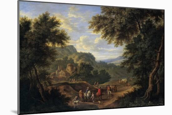 Landscape -18th Century-Adriaen Fransz Boudewijns-Mounted Giclee Print