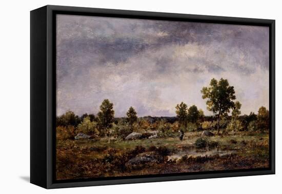 Landscape, 19th Century-Narcisse Virgile Diaz de la Pena-Framed Stretched Canvas