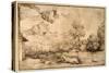 Landscape: a Riderless Horse Pursued by a Serpent-Titian (Tiziano Vecelli)-Stretched Canvas