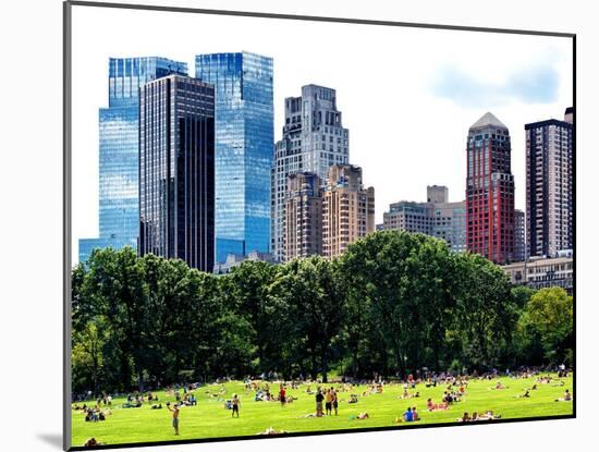Landscape, a Summer in Central Park, Lifestyle, Manhattan, New York City-Philippe Hugonnard-Mounted Premium Photographic Print