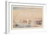 Landscape after Turner's 'The Dogana, San Giorgio, Citella, from the Steps of Europa' (W/C, Bodycol-Hercules Brabazon Brabazon-Framed Giclee Print