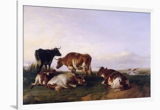 Landscape and Cattle, 1868-Thomas Sidney Cooper-Framed Giclee Print