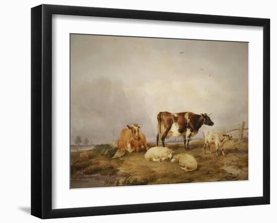 Landscape and Cattle, C1823-1902-Thomas Sidney Cooper-Framed Giclee Print