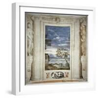 Landscape and Dog-Paolo Veronese-Framed Giclee Print