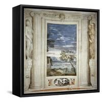 Landscape and Dog-Paolo Veronese-Framed Stretched Canvas