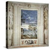 Landscape and Dog-Paolo Veronese-Stretched Canvas