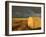 Landscape and Hay Roll in Alberta, Canada-Walter Bibikow-Framed Premium Photographic Print