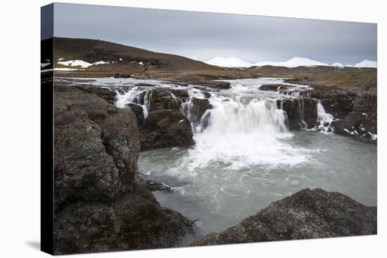 Landscape and Watefall, Iceland, Polar Regions-Michael-Stretched Canvas