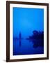 Landscape around a lake in the dawn-Herbert Kehrer-Framed Photographic Print