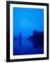 Landscape around a lake in the dawn-Herbert Kehrer-Framed Photographic Print