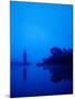 Landscape around a lake in the dawn-Herbert Kehrer-Mounted Photographic Print