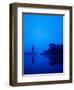 Landscape around a lake in the dawn-Herbert Kehrer-Framed Photographic Print