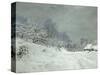 Landscape Around Honfleur, Snow, circa 1867-Claude Monet-Stretched Canvas