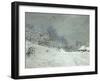 Landscape Around Honfleur, Snow, circa 1867-Claude Monet-Framed Giclee Print