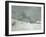 Landscape Around Honfleur, Snow, circa 1867-Claude Monet-Framed Giclee Print