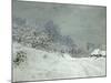 Landscape Around Honfleur, Snow, circa 1867-Claude Monet-Mounted Giclee Print