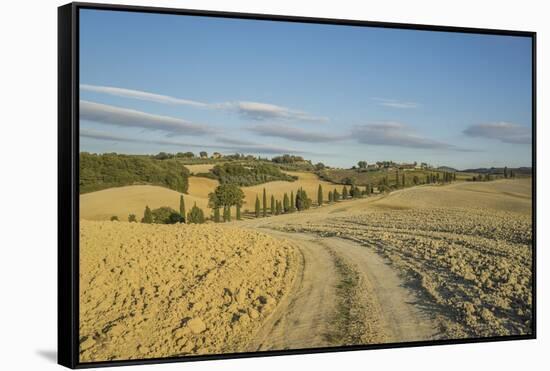Landscape around Pienza-Guido Cozzi-Framed Stretched Canvas