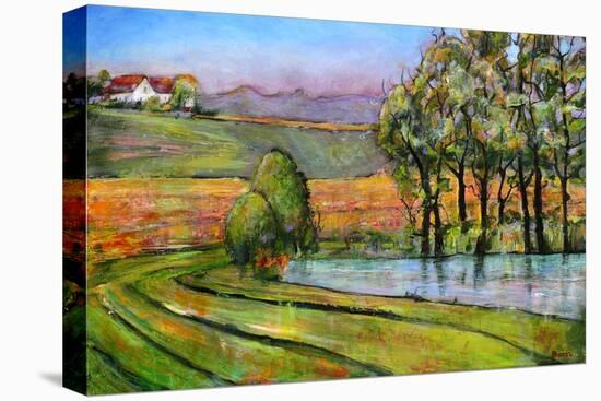 Landscape Art Scenic Fields Painting-Blenda Tyvoll-Stretched Canvas