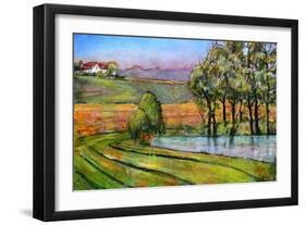 Landscape Art Scenic Fields Painting-Blenda Tyvoll-Framed Art Print