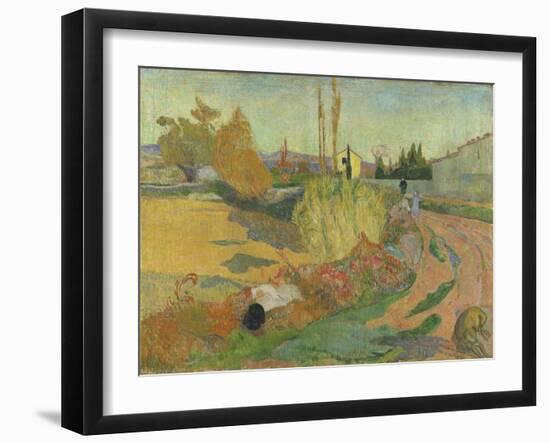 Landscape at Arles, 1888-Paul Gauguin-Framed Giclee Print