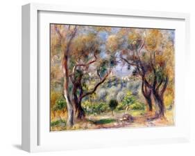 Landscape at Cagnes-Pierre-Auguste Renoir-Framed Giclee Print