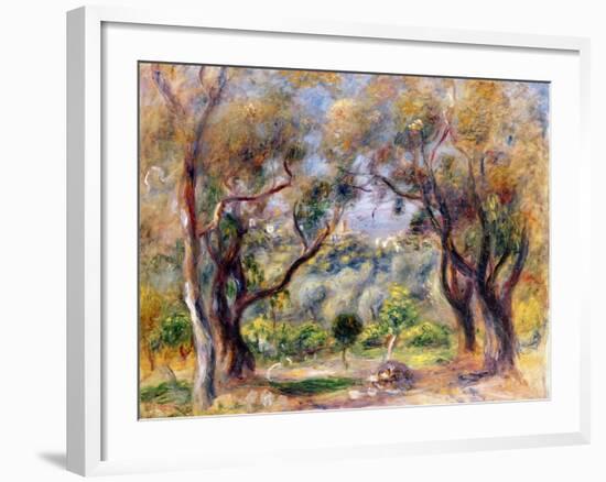 Landscape at Cagnes-Pierre-Auguste Renoir-Framed Giclee Print