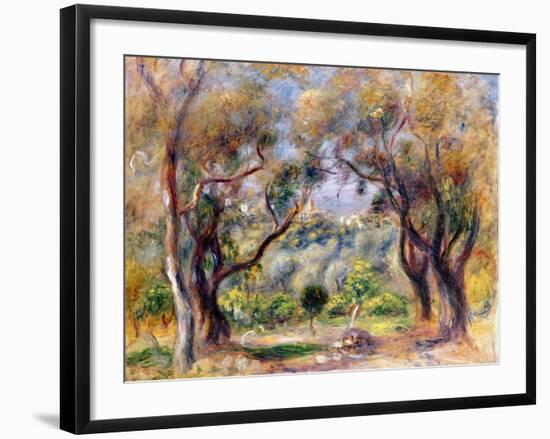 Landscape at Cagnes-Pierre-Auguste Renoir-Framed Giclee Print