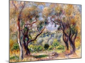 Landscape at Cagnes-Pierre-Auguste Renoir-Mounted Giclee Print